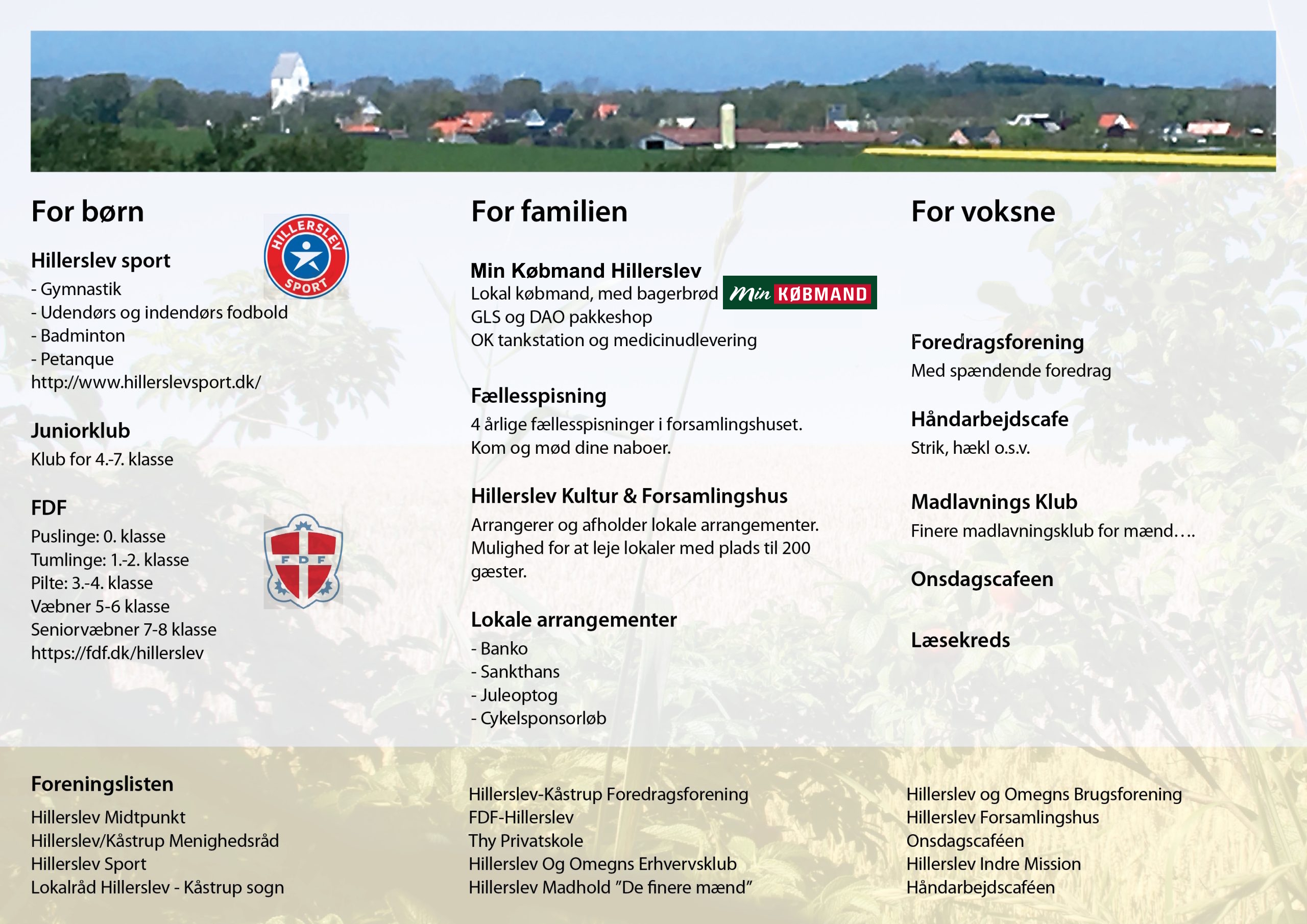 Folder om byen i Hillerslev